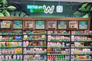 Watsons Sustainable Choices wall at The Block SM North EDSA