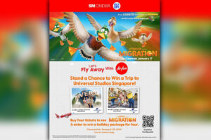 Embark on a wonderful adventure with Mack, Pam, Daw, and Gwen as they soar and explore on the movie Migration, and get a chance to win and experience the magic of Universal Studios Singapore with SM Cinema and AirAsia’s exclusive promo. Dive into the World of the Millard Duck Family