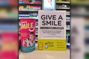 Watsons' Give A Smile donation program at store cashiers