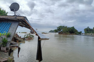 SHEAR LINE FLOODS. A portion of an area in Barangay Don Aurelio Chicote in Governor Generoso, Davao Oriental remains flooded amid heavy rains due to the shear line on Jan. 20, 2024. The NDRRMC said Friday (Jan. 26) that the death toll from the effects of the shear line in the regions of Caraga and Davao has climbed to 18 with 10 already validated. (Photo courtesy of Governor Generoso Municipal Engineering Office)