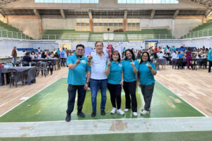 Watsons executives and volunteer employees along with the Calape LGU pay the medical mission a visit
