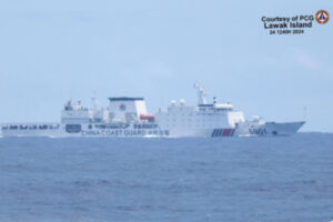 ‘MONSTER’ SHIP. The China Coast Guard 5901 was spotted by personnel of the Philippine Coast Guard (PCG) near Lawak Island in the West Philippine Sea (WPS) on Monday (June 24, 2024). PCG Commodore Jay Tarriela said the vessel was spotted to have entered the exclusive economic zones of Malaysia and Brunei, aside from the Philippines, during its incursion in the WPS last week. (Photo courtesy of PCG)