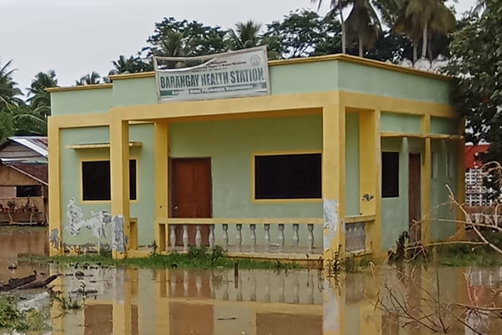 FLOODED. The submerged village hall of Kudal in Pagalungan town following heavy rains in Maguindanao del Sur province that started Monday (June 24, 2024). The provincial government has so far aided 10,000 flood-affected families from Pagalungan and adjacent Datu Montawal town. (Photo courtesy of PDRRMO)